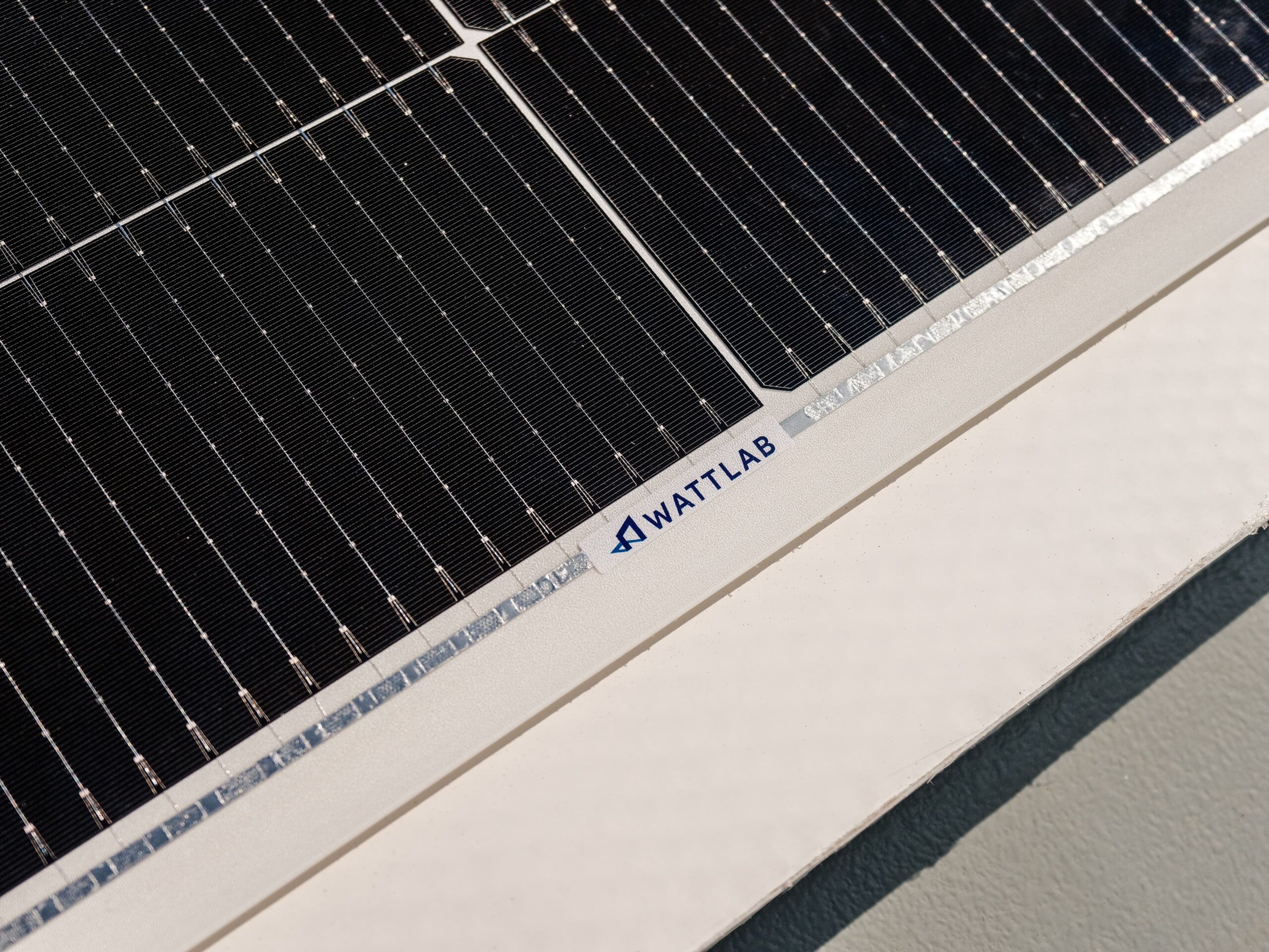 Wattlab Solar Flatrack installed on a vessel deck at sea