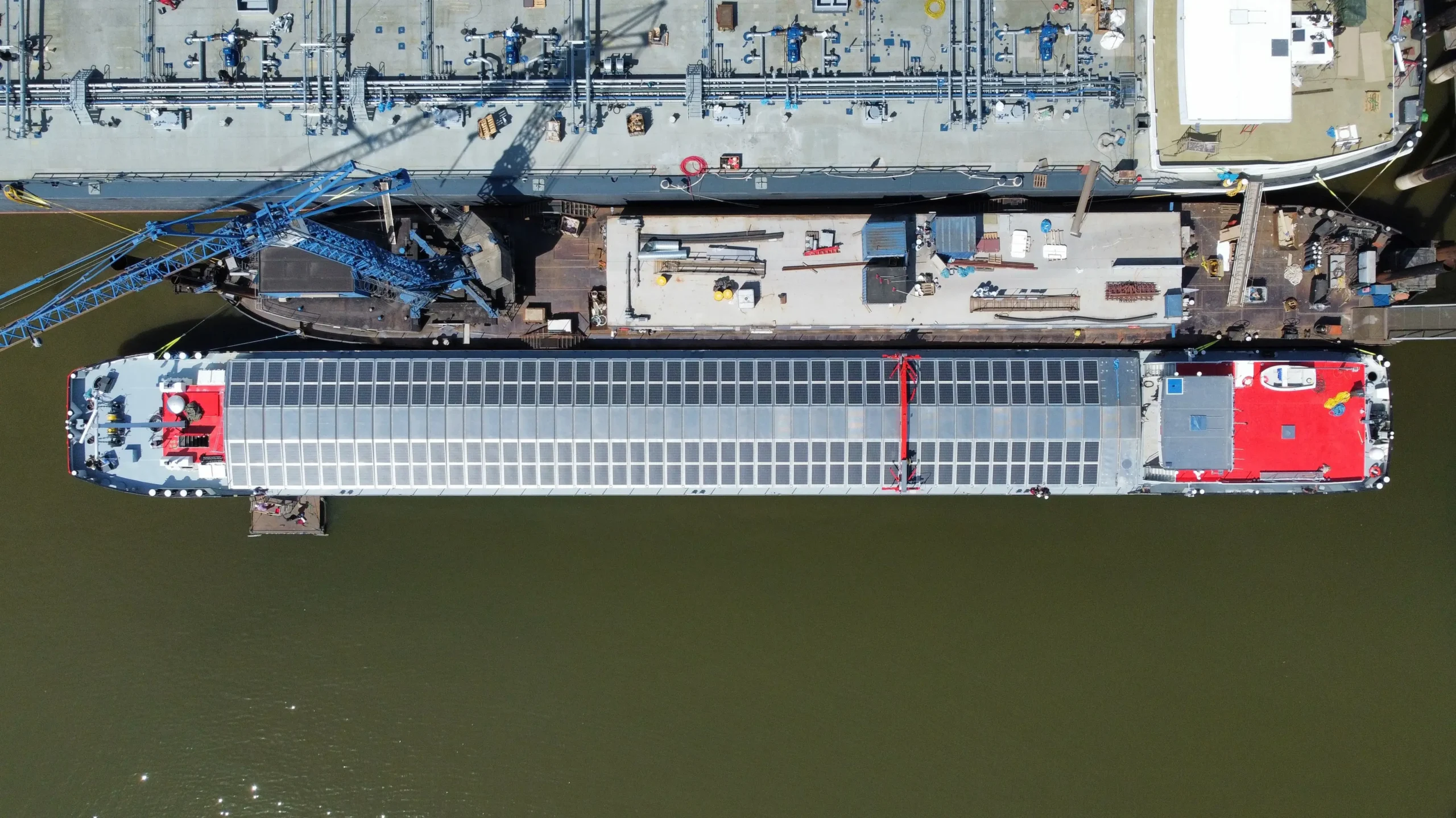 Blue Marlin seen from above at De Gerlien van Tiem shipyard